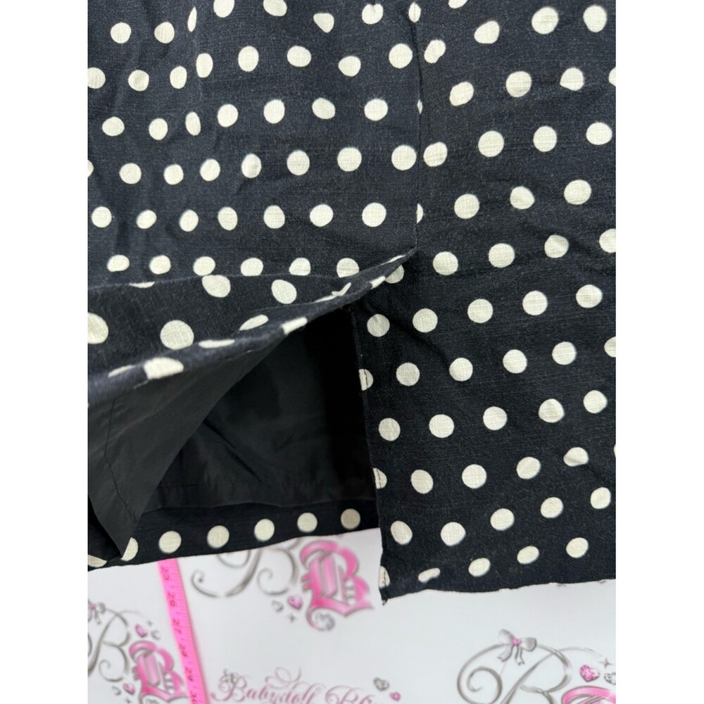 Banana Republic Midi Pencil Skirt dramatic casual Polka Dot Black and White - Picture 7 of 11